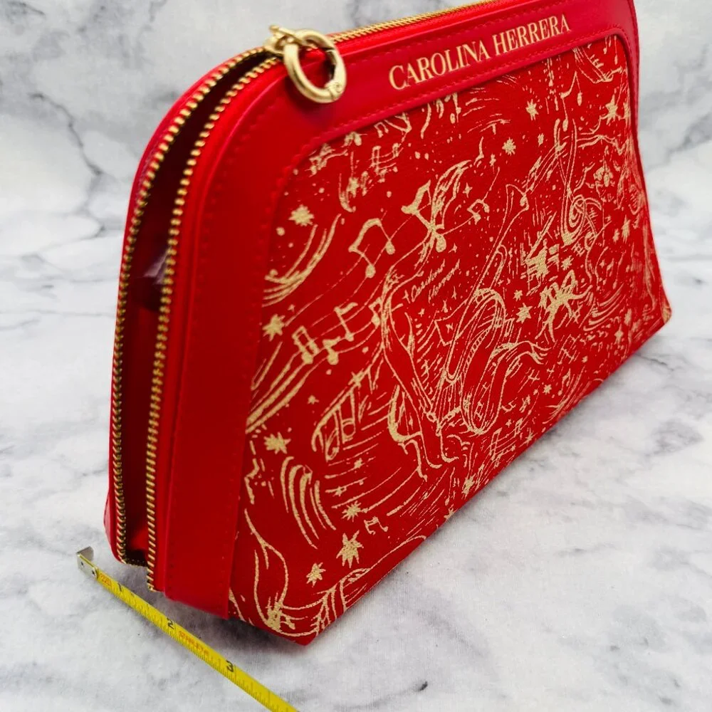 Carolina Herrera Beauty Gift Set-Red Pouch, Good Girl,Lipstick,Mirror-4pc-NEW